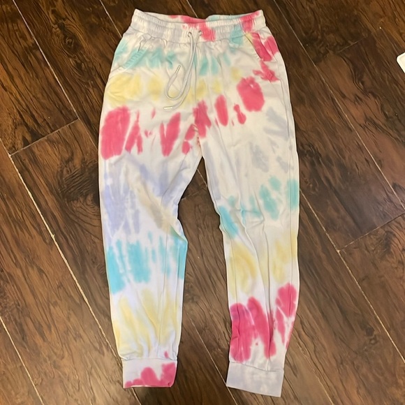 Ivory Ella Tie Dye sweatpants joggers save the elephants pants size Small - Picture 1 of 11